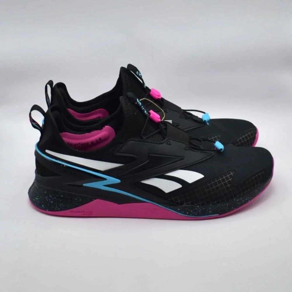 Reebok Nano X3 Froning Training Shoes Sneakers Men's Size 10 Black Pink Cyan NEW
